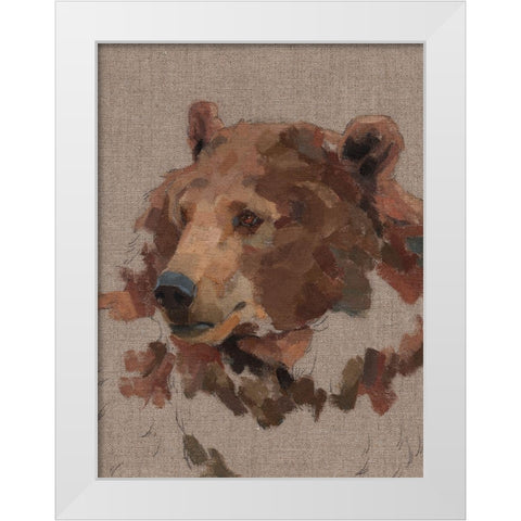 Big Bear III White Modern Wood Framed Art Print by Green, Jacob
