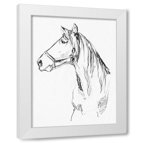 Bridle Portraits I White Modern Wood Framed Art Print by Parker, Jennifer Paxton