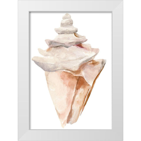 Seashell III White Modern Wood Framed Art Print by Warren, Annie