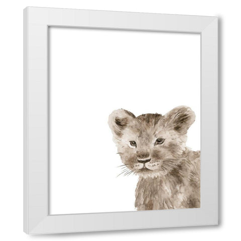 Safari Animal Portraits I White Modern Wood Framed Art Print by Wang, Melissa