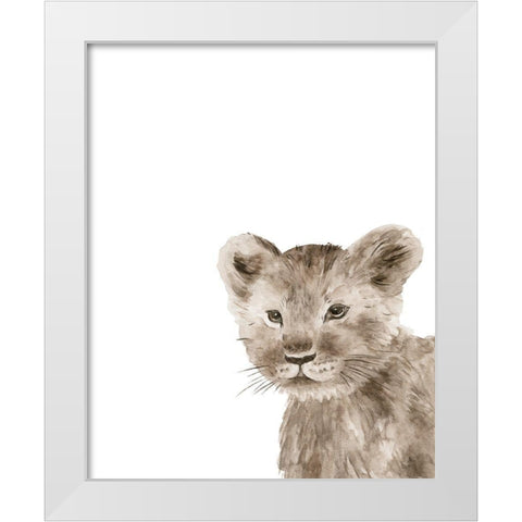 Safari Animal Portraits I White Modern Wood Framed Art Print by Wang, Melissa