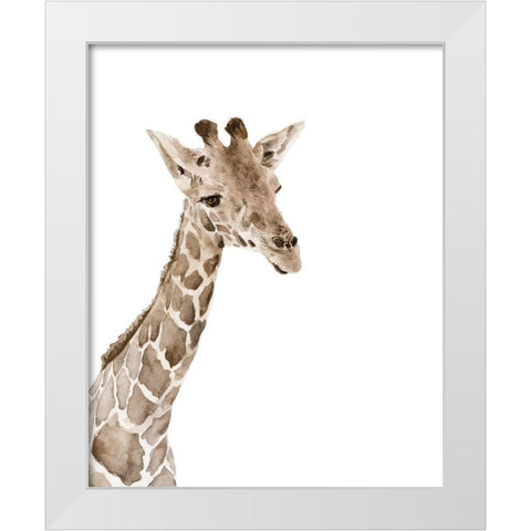 Safari Animal Portraits II White Modern Wood Framed Art Print by Wang, Melissa