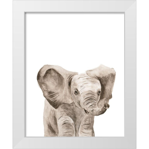 Safari Animal Portraits III White Modern Wood Framed Art Print by Wang, Melissa