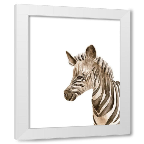 Safari Animal Portraits IV White Modern Wood Framed Art Print by Wang, Melissa