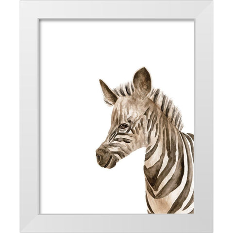 Safari Animal Portraits IV White Modern Wood Framed Art Print by Wang, Melissa