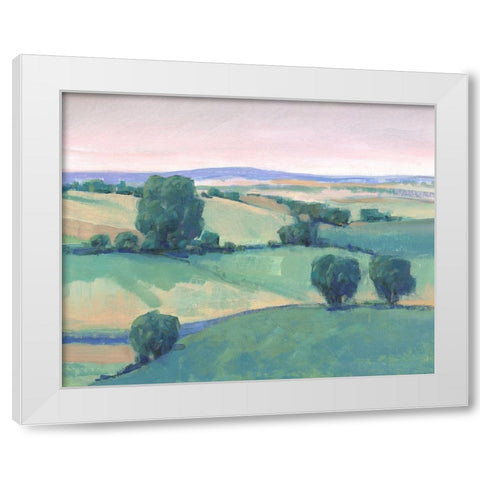 Rolling Countryside I White Modern Wood Framed Art Print by OToole, Tim