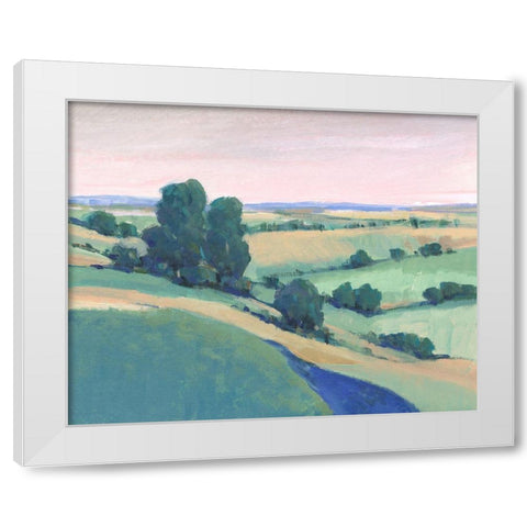 Rolling Countryside II White Modern Wood Framed Art Print by OToole, Tim