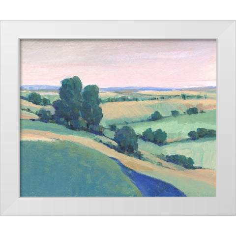 Rolling Countryside II White Modern Wood Framed Art Print by OToole, Tim