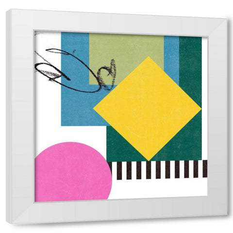 Pianist IV White Modern Wood Framed Art Print by Wang, Melissa