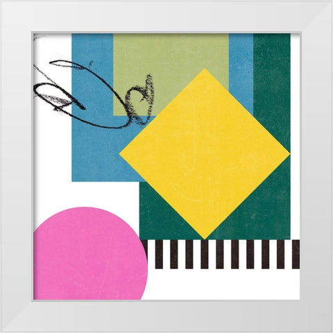 Pianist IV White Modern Wood Framed Art Print by Wang, Melissa