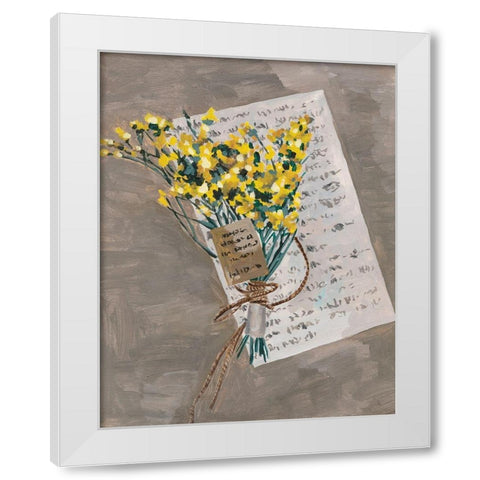 Dear Friend I White Modern Wood Framed Art Print by Wang, Melissa