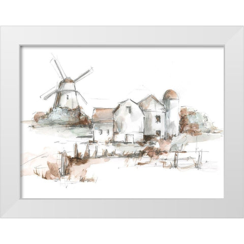 Old Mill Farm II White Modern Wood Framed Art Print by Harper, Ethan