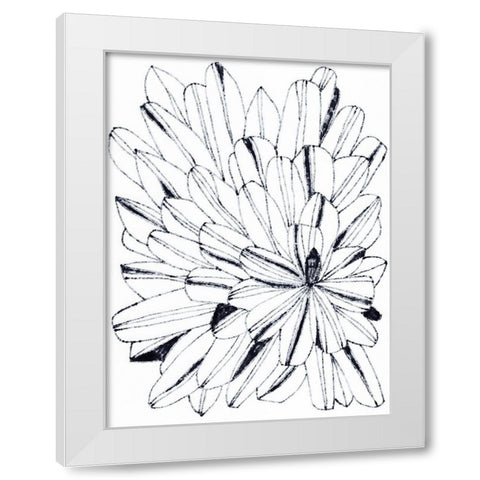 Monochrome Kaleidoscope II White Modern Wood Framed Art Print by Vess, June Erica
