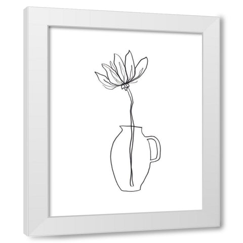 Spring Trio II White Modern Wood Framed Art Print by Vess, June Erica