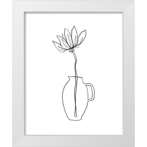 Spring Trio II White Modern Wood Framed Art Print by Vess, June Erica