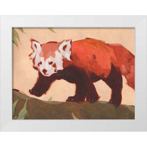 Red Panda II White Modern Wood Framed Art Print by Green, Jacob