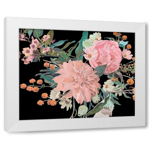 Night Blooming Flowers II White Modern Wood Framed Art Print by Wang, Melissa