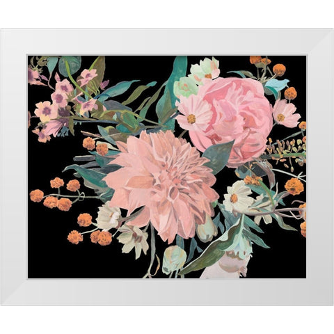 Night Blooming Flowers II White Modern Wood Framed Art Print by Wang, Melissa