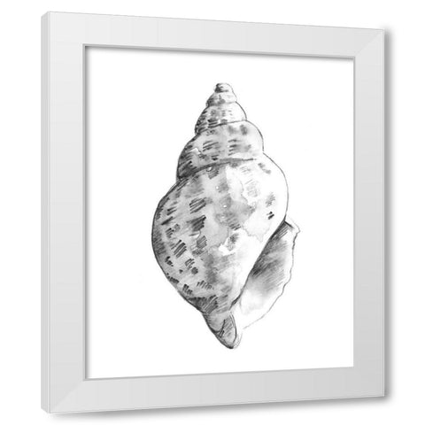 Quiet Conch II White Modern Wood Framed Art Print by Caroline, Emma