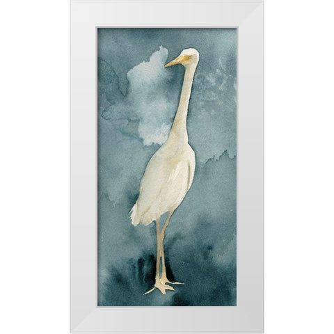 Simple Egret II White Modern Wood Framed Art Print by Caroline, Emma