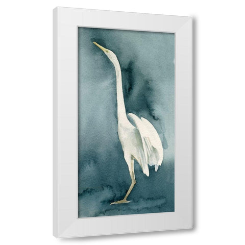 Simple Egret IV White Modern Wood Framed Art Print by Caroline, Emma