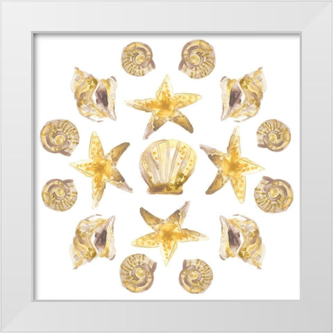 Seaside Kaleidoscope I White Modern Wood Framed Art Print by Vess, June Erica