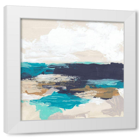 Palette Coast I White Modern Wood Framed Art Print by Vess, June Erica