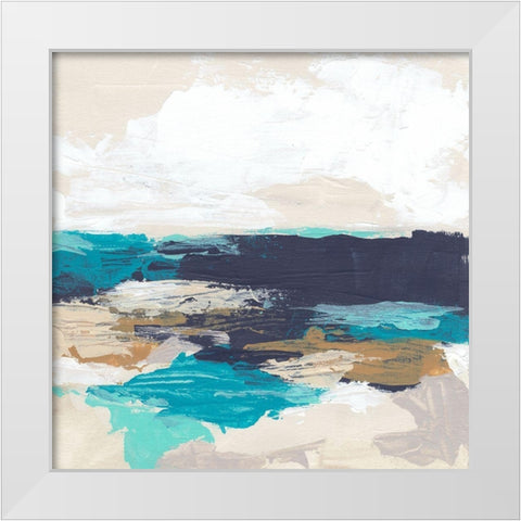 Palette Coast I White Modern Wood Framed Art Print by Vess, June Erica