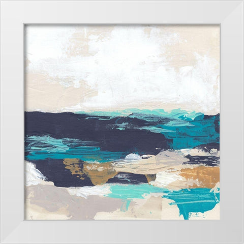Palette Coast II White Modern Wood Framed Art Print by Vess, June Erica