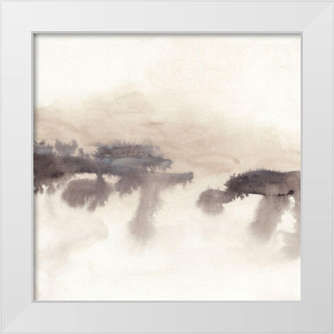 Shadowscape II White Modern Wood Framed Art Print by Vess, June Erica