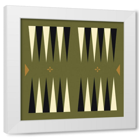 Game Boards VII White Modern Wood Framed Art Print by Green, Jacob