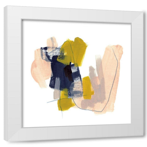 Mosaic Boundary I White Modern Wood Framed Art Print by Vess, June Erica