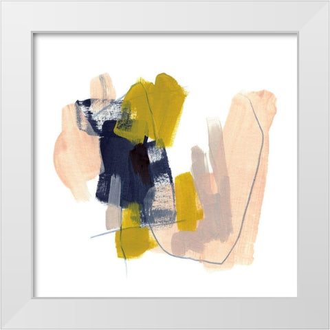 Mosaic Boundary I White Modern Wood Framed Art Print by Vess, June Erica