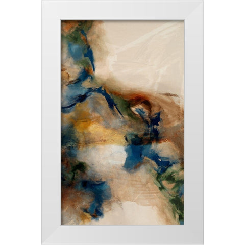 Merge I White Modern Wood Framed Art Print by Jasper, Sisa