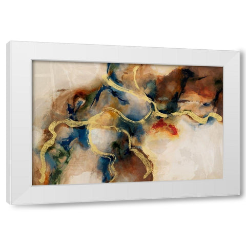 Submerge White Modern Wood Framed Art Print by Jasper, Sisa