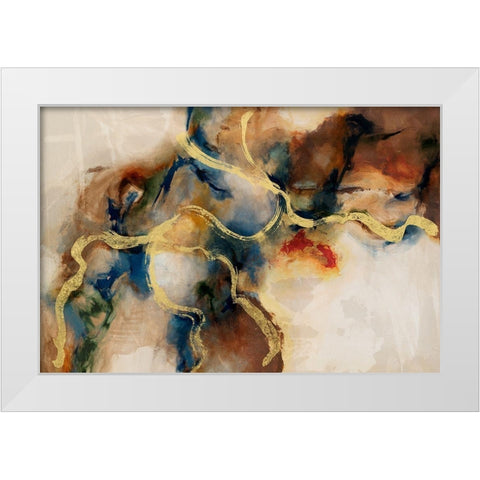 Submerge White Modern Wood Framed Art Print by Jasper, Sisa