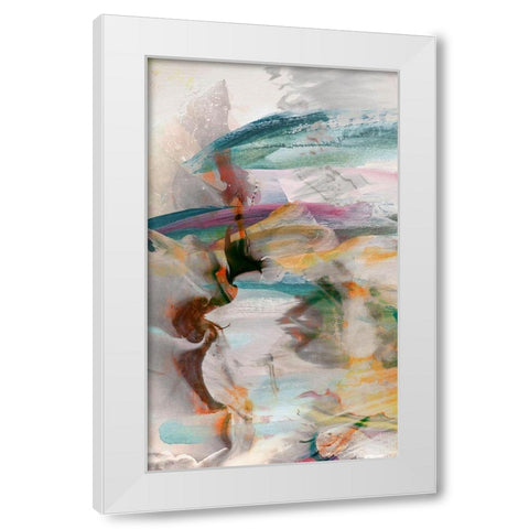 Abstract Movement I White Modern Wood Framed Art Print by Jasper, Sisa