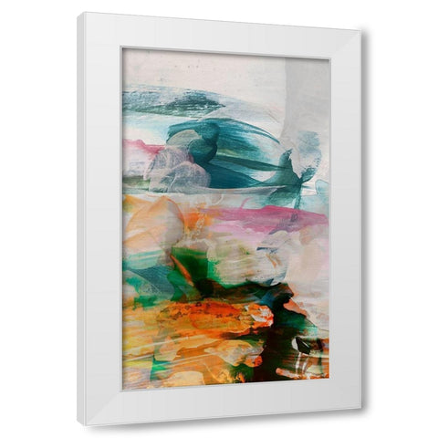 Abstract Movement II White Modern Wood Framed Art Print by Jasper, Sisa
