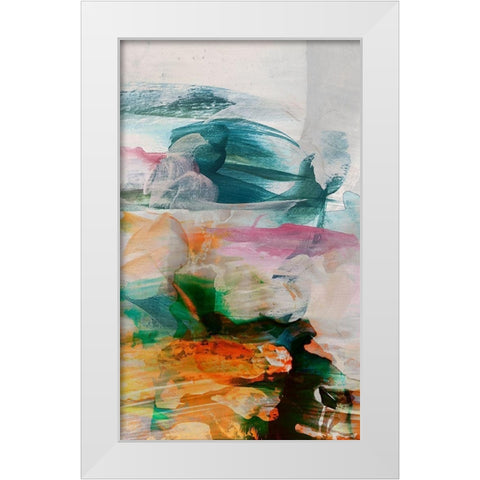 Abstract Movement II White Modern Wood Framed Art Print by Jasper, Sisa