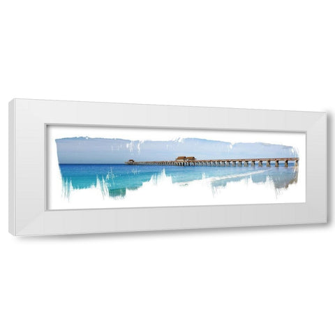 Virginia Beach Pier White Modern Wood Framed Art Print by Jasper, Sisa