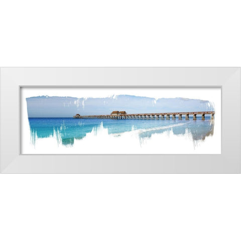 Virginia Beach Pier White Modern Wood Framed Art Print by Jasper, Sisa