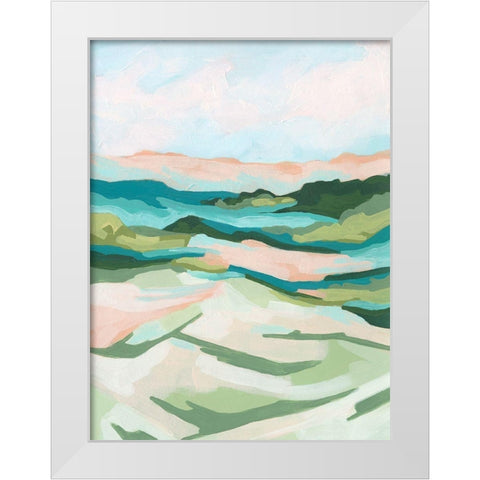 Tidal Valley II White Modern Wood Framed Art Print by Vess, June Erica