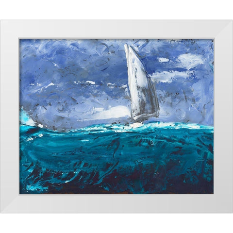 Sail Ho I White Modern Wood Framed Art Print by Longley, Alicia
