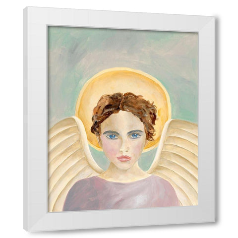 Angels Among Us I White Modern Wood Framed Art Print by Moore, Regina