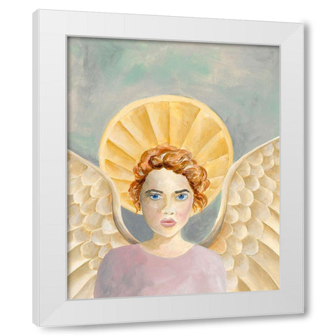 Angels Among Us II White Modern Wood Framed Art Print by Moore, Regina