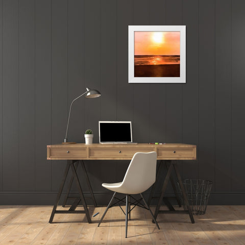 Sunset Dreams I White Modern Wood Framed Art Print by Saunders, Alonzo