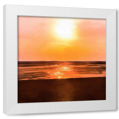 Sunset Dreams I White Modern Wood Framed Art Print by Saunders, Alonzo
