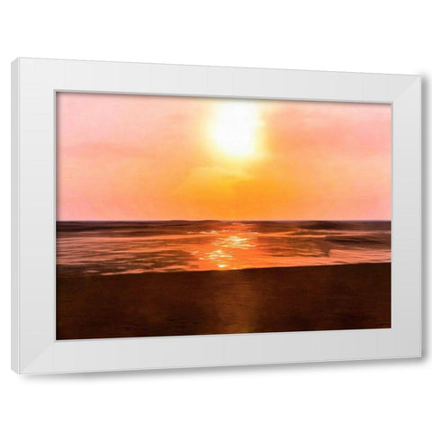 Sunset Dreams III White Modern Wood Framed Art Print by Saunders, Alonzo