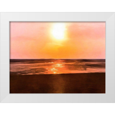Sunset Dreams III White Modern Wood Framed Art Print by Saunders, Alonzo