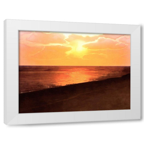 Sunset Dreams IV White Modern Wood Framed Art Print by Saunders, Alonzo